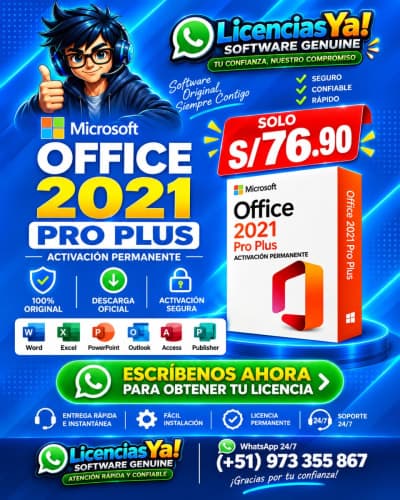 Microsoft Office 2021 Professional Plus – Licencia Digital 100% Original