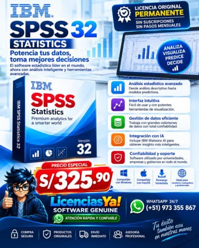 IBM SPSS Statistics v27 para Windows | Software estadístico, análisis de datos e investigación profesional