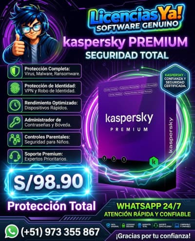 Kaspersky Premium Para 1 PC por 1 Año